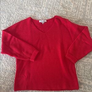 Red V-Neck Sweater